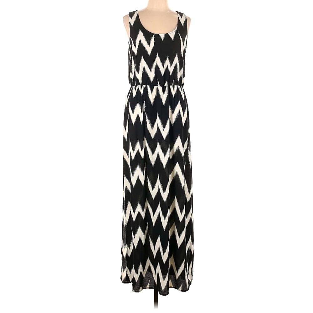 H&M Black and White Maxi Dress Size 12
